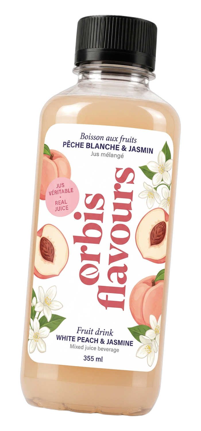 Bouteille Örbis Flavours Pêche Blanche & Jasmin, 355 ml